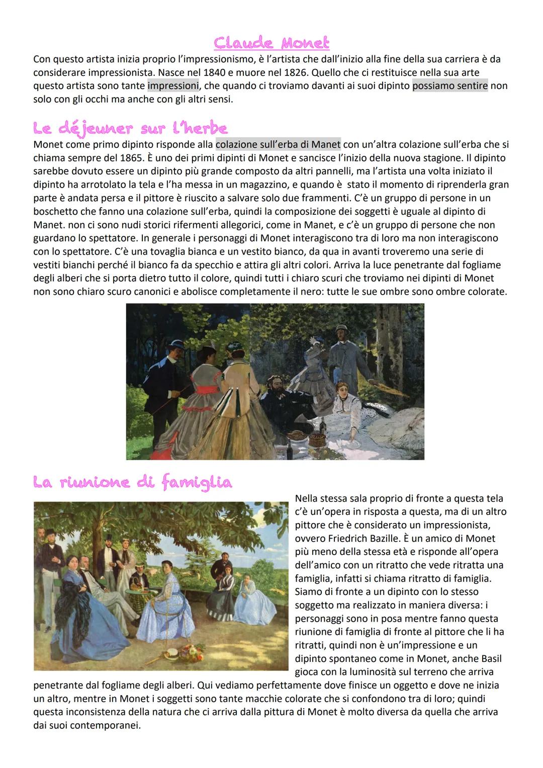 Impressionisno
Edouard Manet
Nel 1863 arriva un'altra opera importantissima per la storia dell'arte che scandalizzò l'opinione pubblica e
an