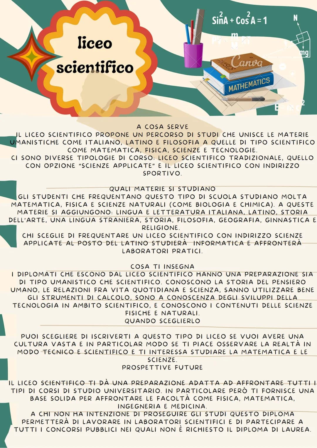 estudywithanna
Scelta
liceu
Sei in ansia per la scelta della
scuola superiore? Niente
panico! qui troverai tutti i licei
con le varie spiega