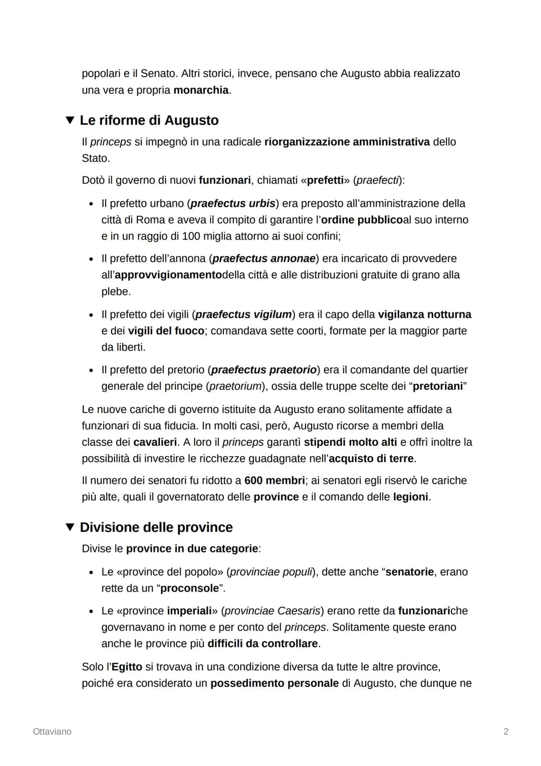Ottaviano
▼ Rivoluzione di Ottaviano
La vittoria di Azio (31 a.C.) e la successiva scomparsa di Antonio e poi di
Cleopatra (nel 30 a.C.) ave
