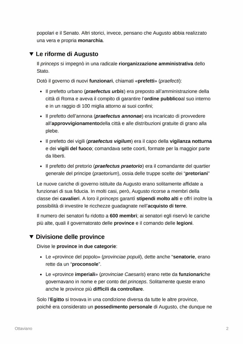 Ottaviano
▼ Rivoluzione di Ottaviano
La vittoria di Azio (31 a.C.) e la successiva scomparsa di Antonio e poi di
Cleopatra (nel 30 a.C.) ave