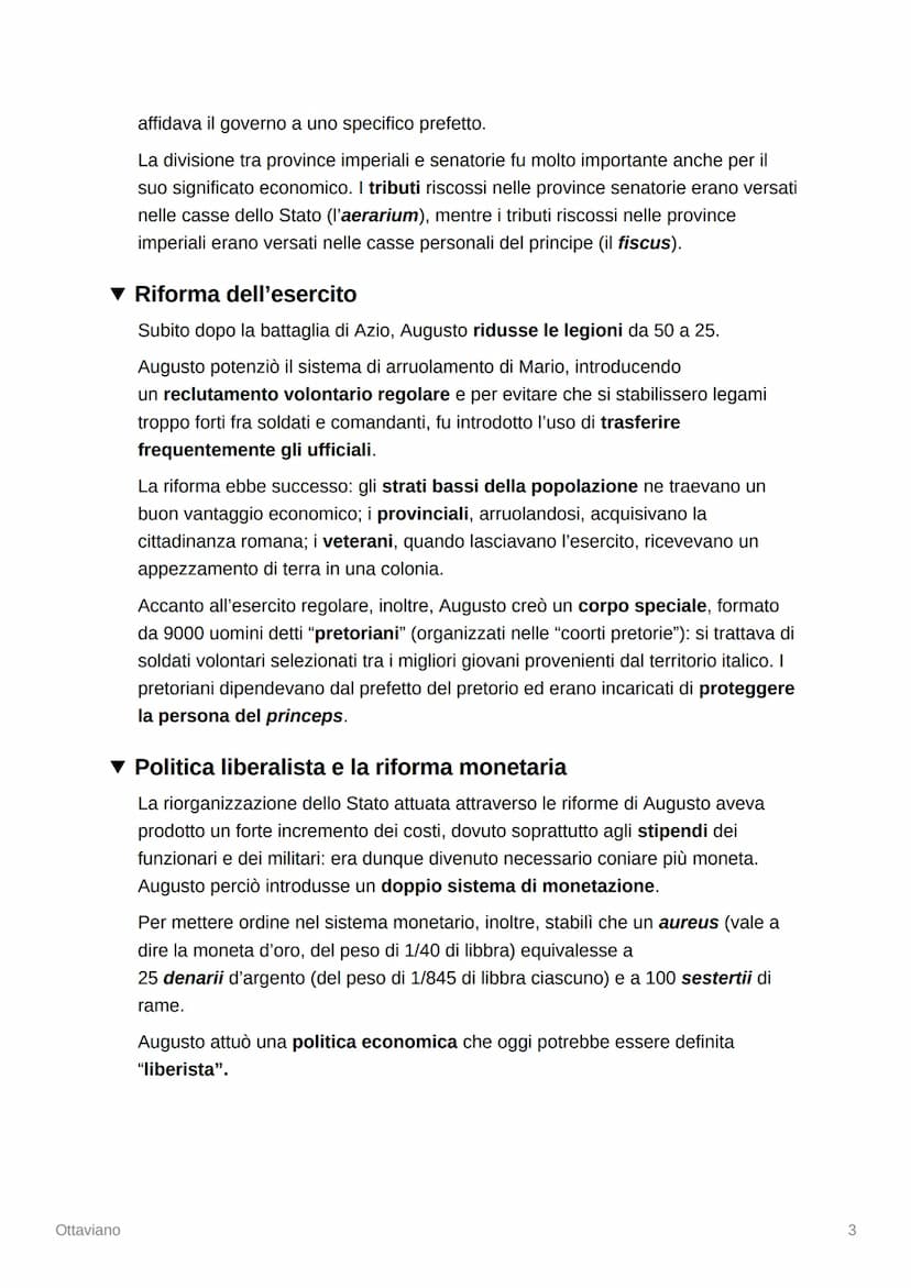 Ottaviano
▼ Rivoluzione di Ottaviano
La vittoria di Azio (31 a.C.) e la successiva scomparsa di Antonio e poi di
Cleopatra (nel 30 a.C.) ave