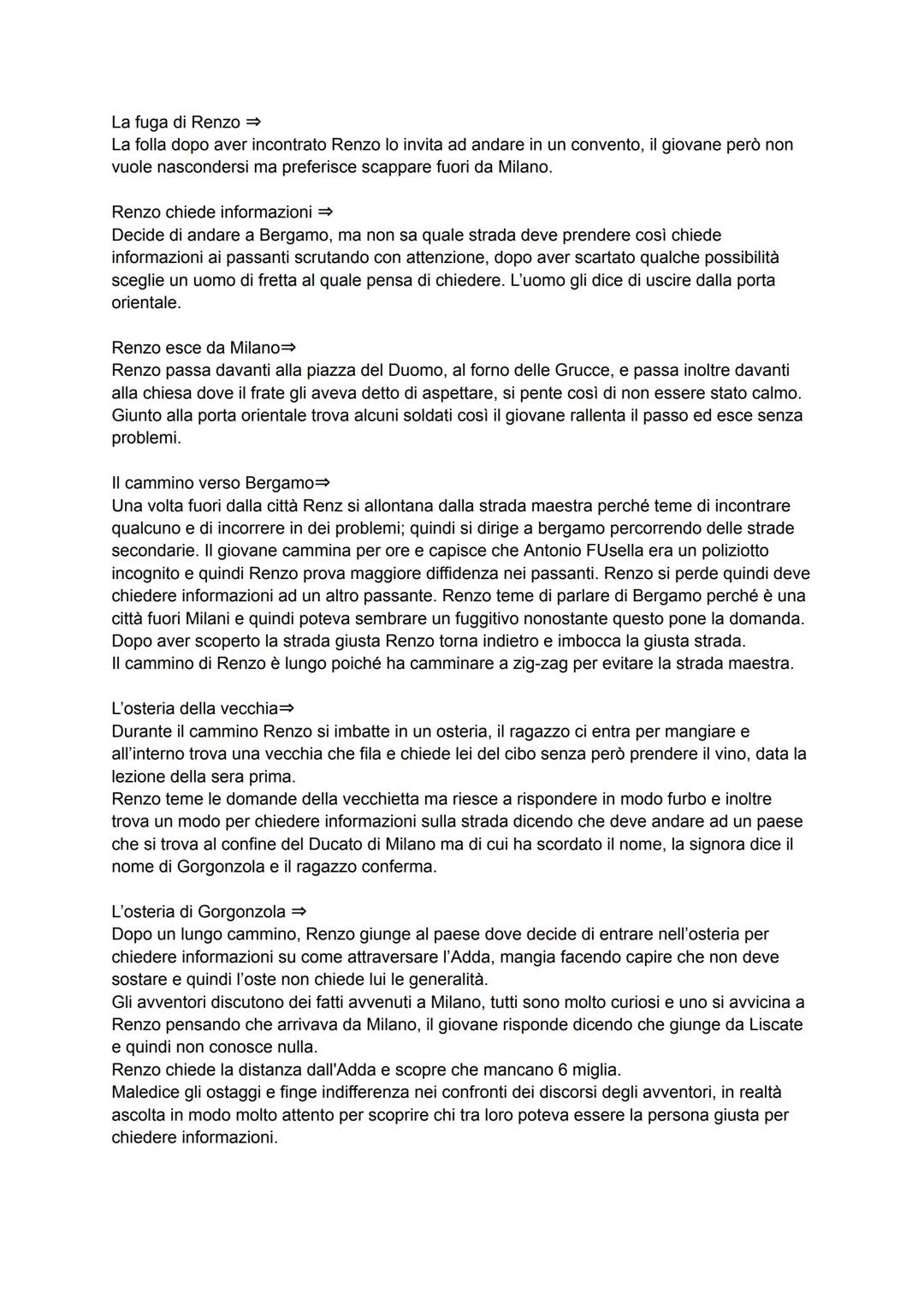 La fuga di Renzo ⇒

La folla dopo aver incontrato Renzo lo invita ad andare in un convento, il giovane però non
vuole nascondersi ma preferi