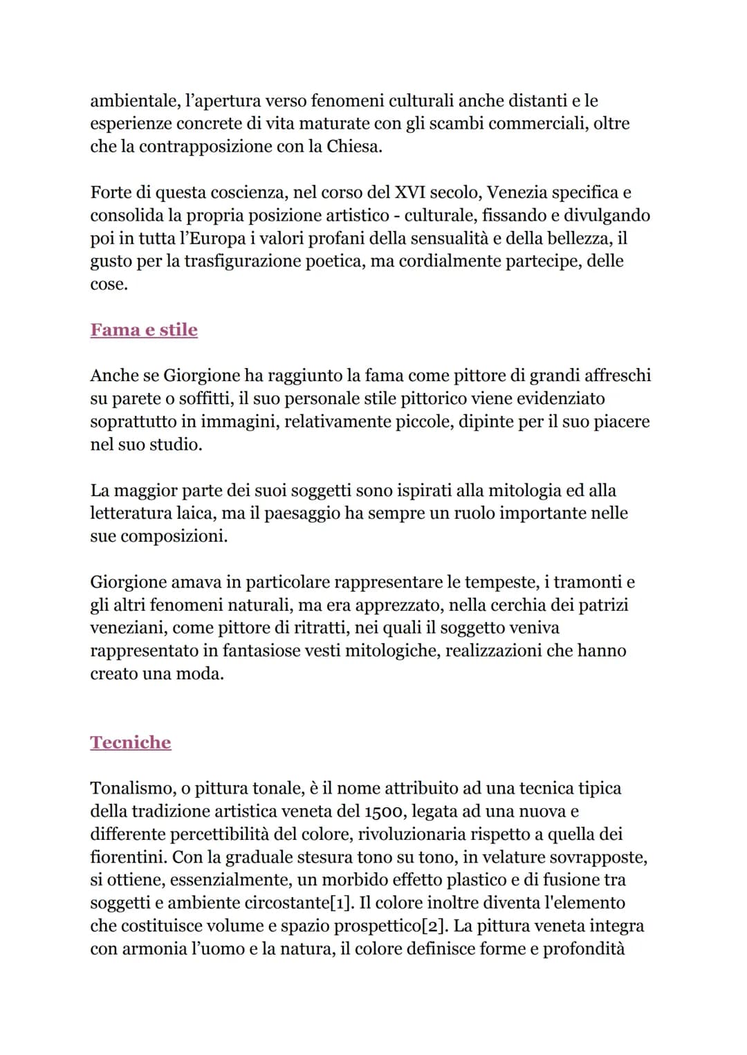 Vita e biografia
Giorgione
Introduzione:
Ci sono artisti la cui vita è circondata da un alone di mistero, in cui il
racconto prevale sulla c