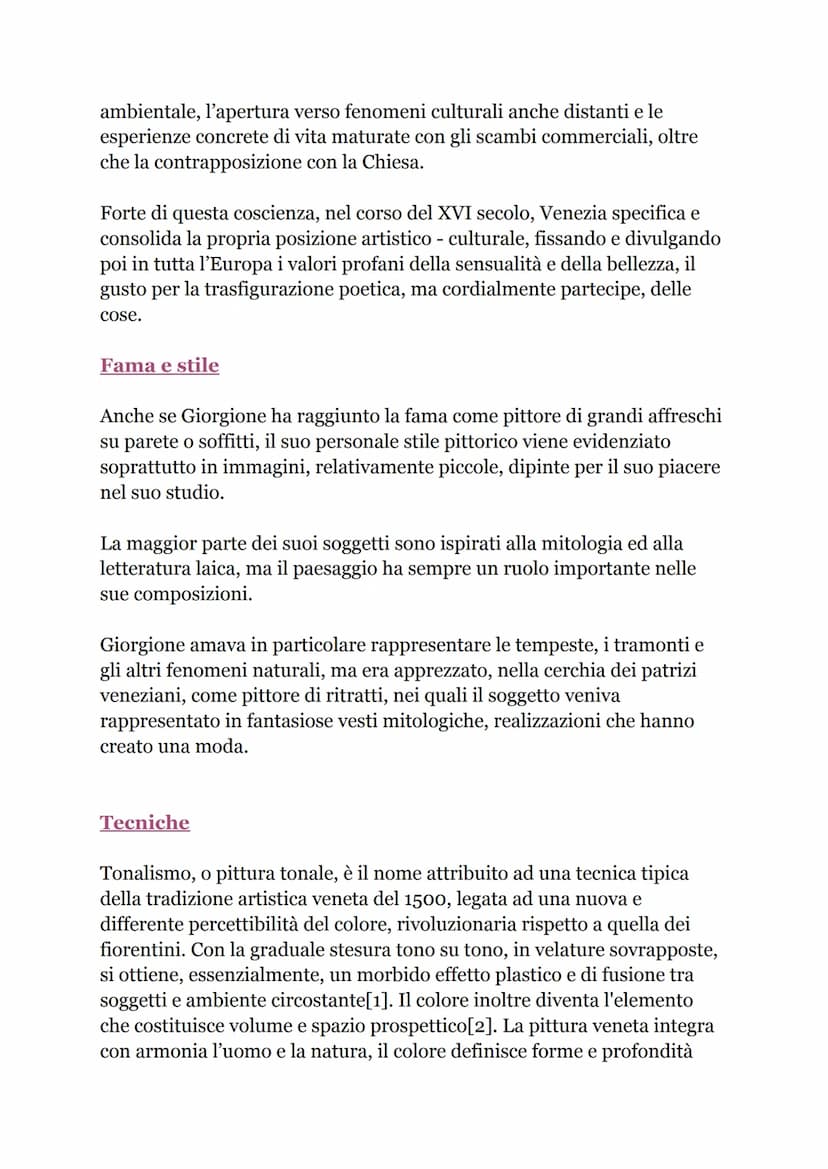 Vita e biografia
Giorgione
Introduzione:
Ci sono artisti la cui vita è circondata da un alone di mistero, in cui il
racconto prevale sulla c