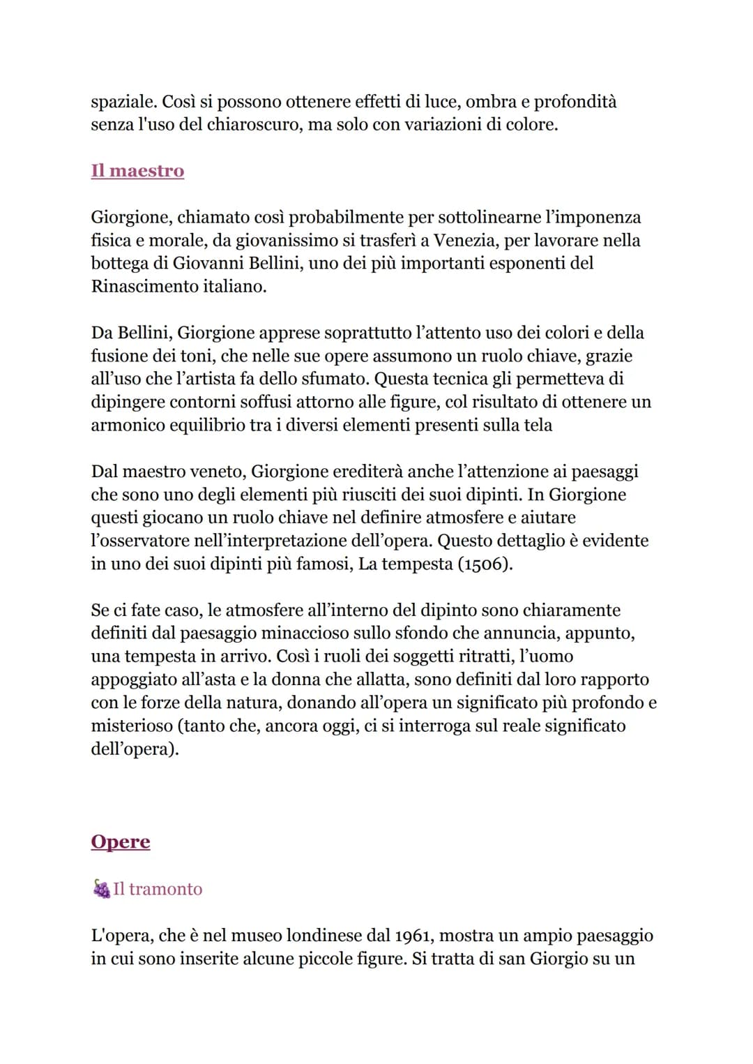 Vita e biografia
Giorgione
Introduzione:
Ci sono artisti la cui vita è circondata da un alone di mistero, in cui il
racconto prevale sulla c