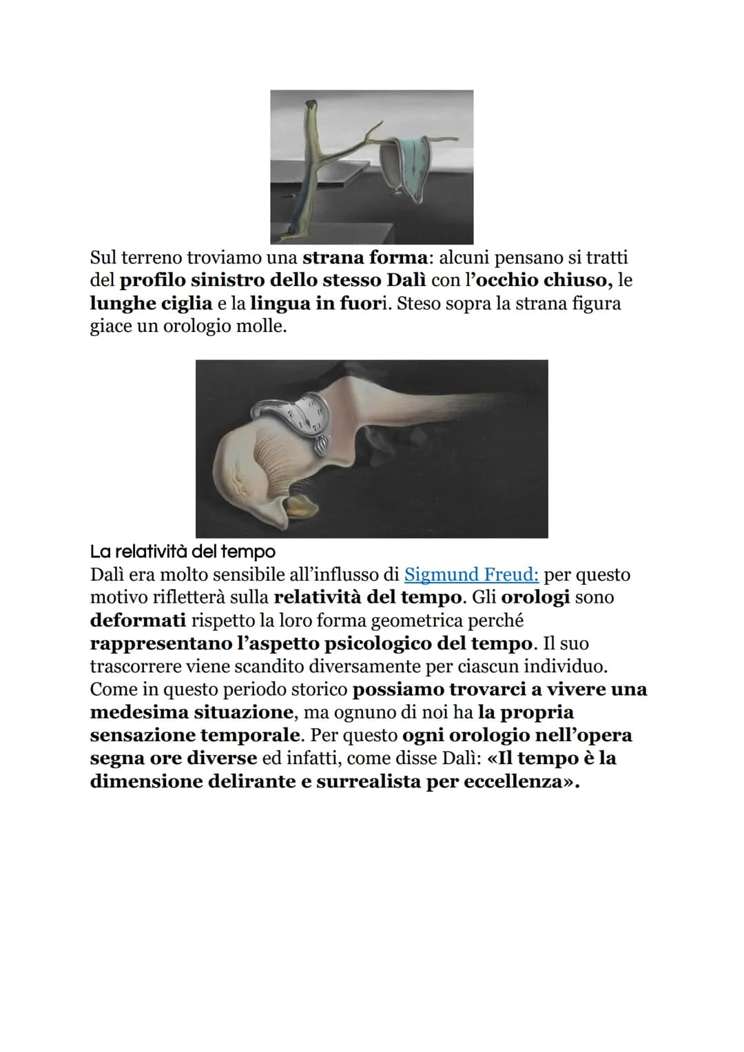 <<La persistenza della memoria»: il capolavoro di
Salvador Dalì
Descrizione de La persistenza della memoria di
Salvador Dalí
L'opera mostra 