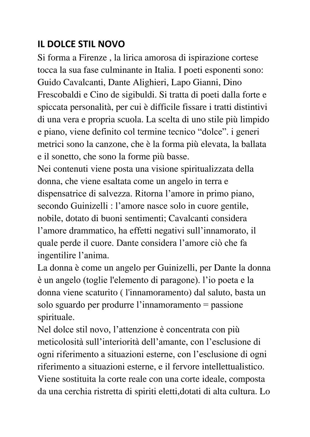 letteratura italiana 3 anno