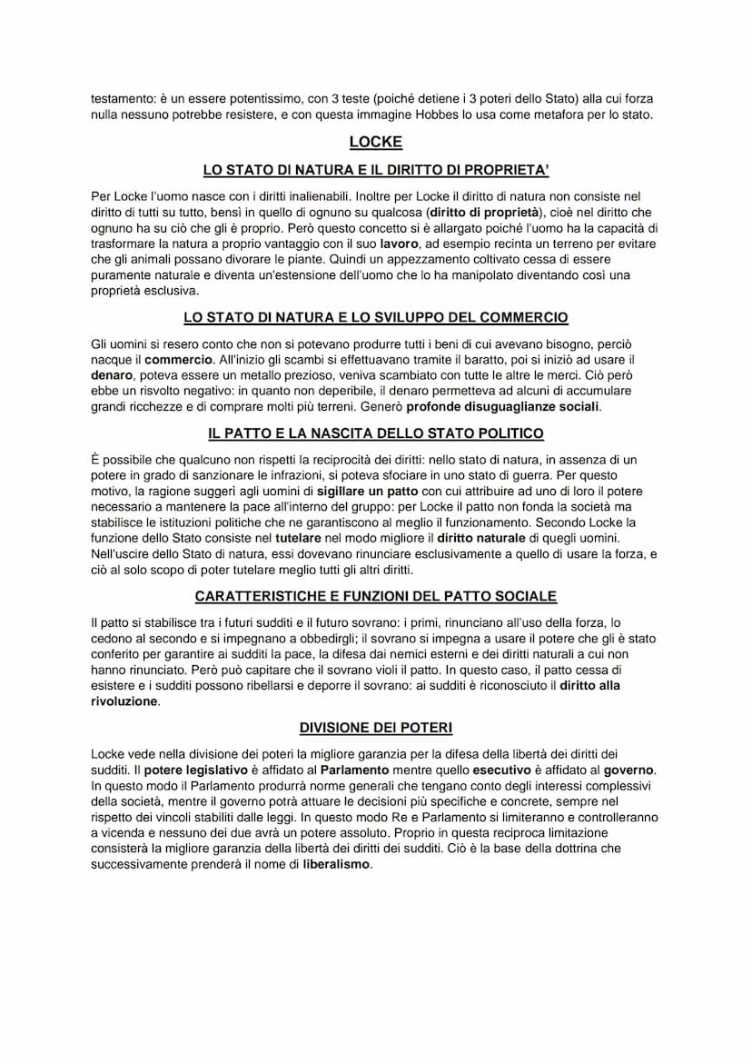 HOBBES
DEFINIZIONE STATO DI NATURA
Hobbes afferma che l'uomo nasce senza diritti e li acquisisce con la nascita del Governo. Lo stato di
nat