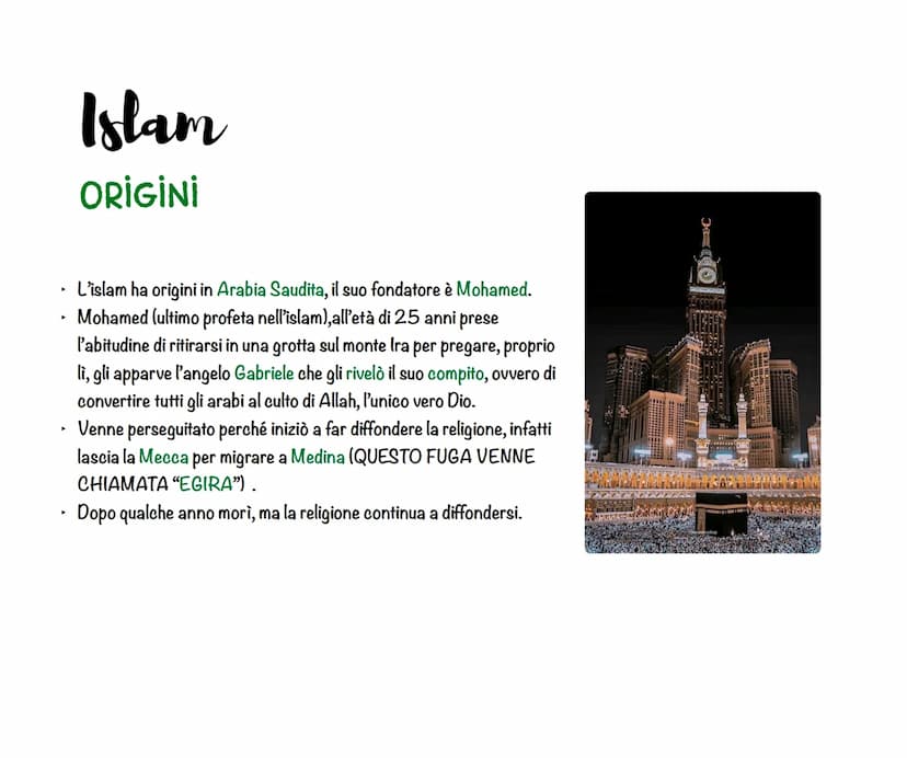 IL LIBRO SACRO
CURIOSITÀ
SIGNIFICATO
E SIMBOLO
LA PREGHIERA
LA MOSCHEA
Islam
f
ORIGINI
15 PRINCIPI
FONDAMENTALI
MUSULMANI
SCIITIE SUNNITI
MO
