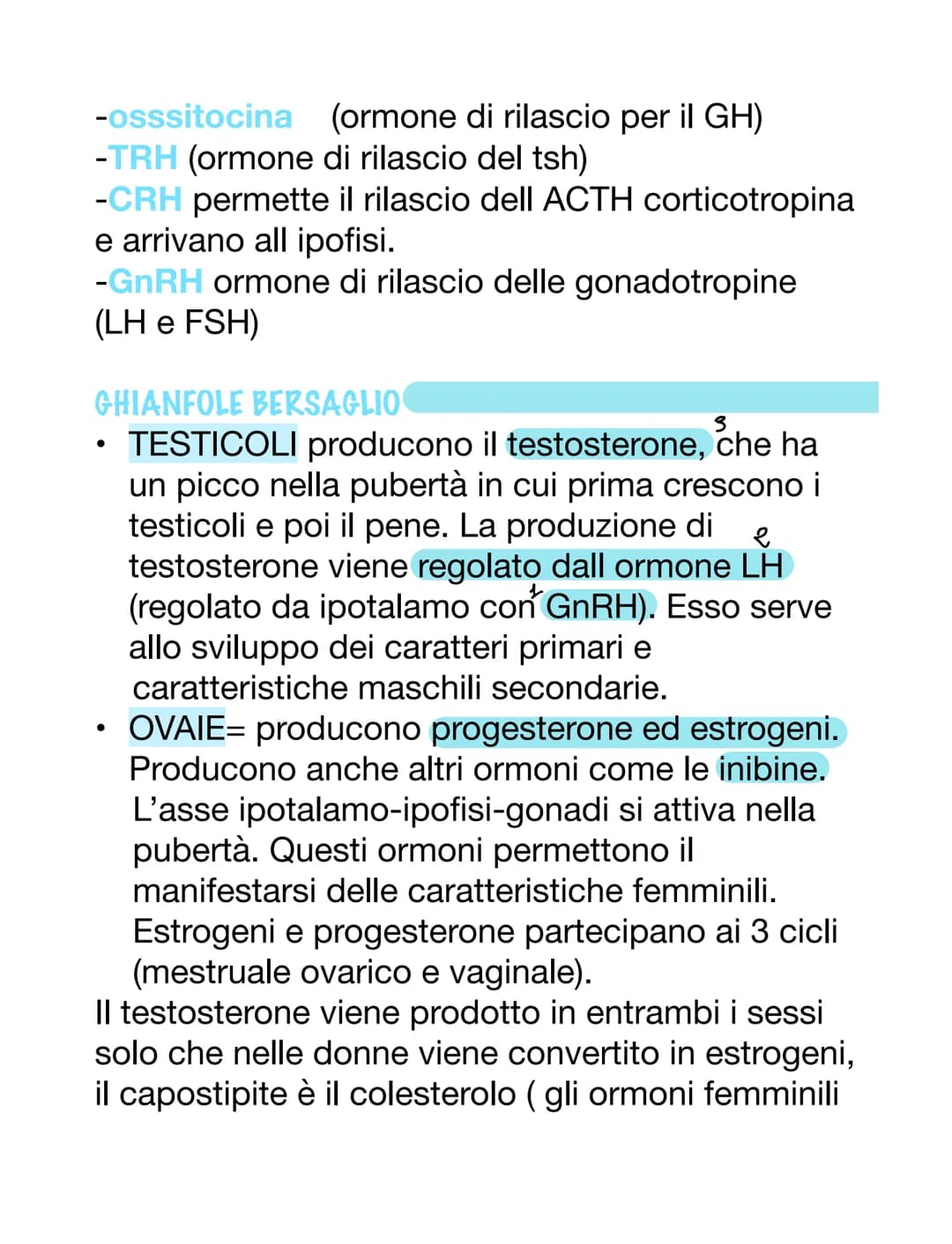 SISTEMA ENDOCRINO E ORMONI
ORMONI
Essi sono molecole e possono avere varie origini.
Essi sono dei messaggeri chimici, vanno nel
sangue o nel
