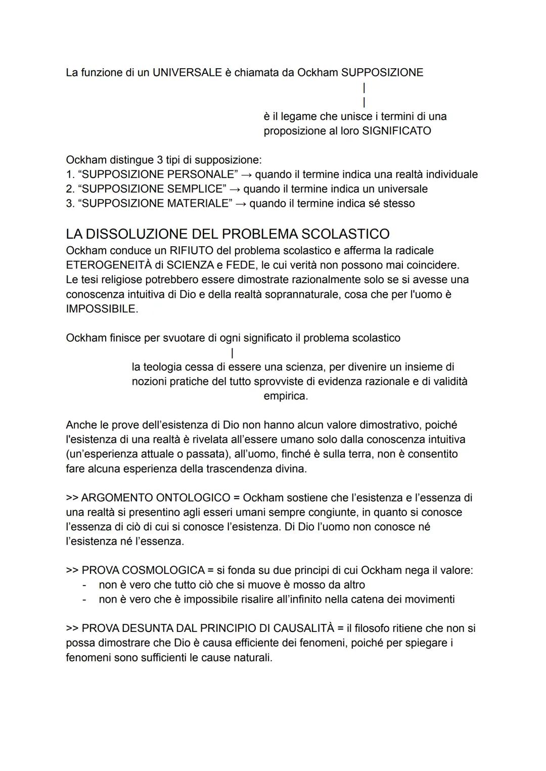 GUGLIELMO DI OCKHAM
Guglielmo di Ockham è l'ultima grande figura del pensiero medievale e la prima
figura di quello moderno. Guglielmo dichi