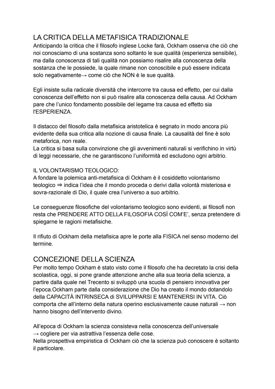 GUGLIELMO DI OCKHAM
Guglielmo di Ockham è l'ultima grande figura del pensiero medievale e la prima
figura di quello moderno. Guglielmo dichi