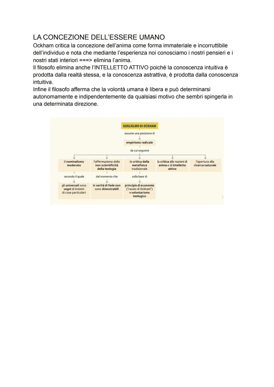 GUGLIELMO DI OCKHAM
Guglielmo di Ockham è l'ultima grande figura del pensiero medievale e la prima
figura di quello moderno. Guglielmo dichi