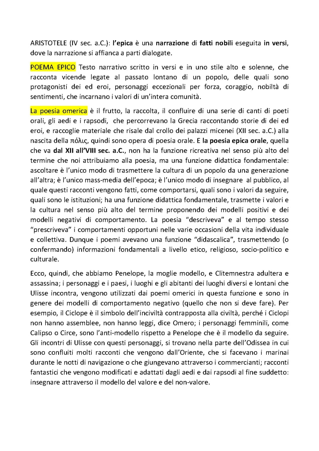 Il Poema Epico: Esempi, Caratteristiche, e Riassunto