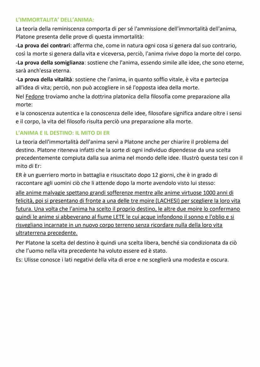 LA TEORIA DELLE IDEE:
Platone da molta importanza al metodo socratico delle definizioni, interpretandolo come il
primo passo verso un sapere