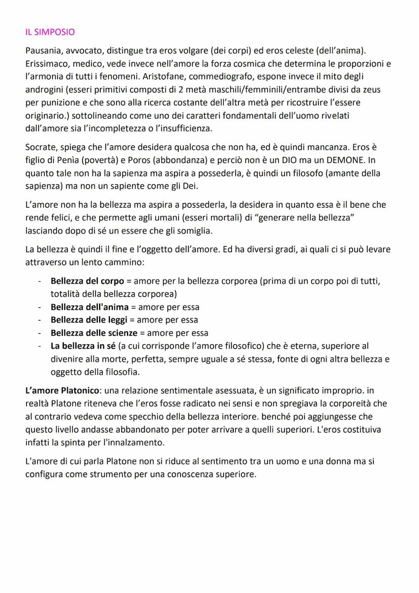 LA TEORIA DELLE IDEE:
Platone da molta importanza al metodo socratico delle definizioni, interpretandolo come il
primo passo verso un sapere