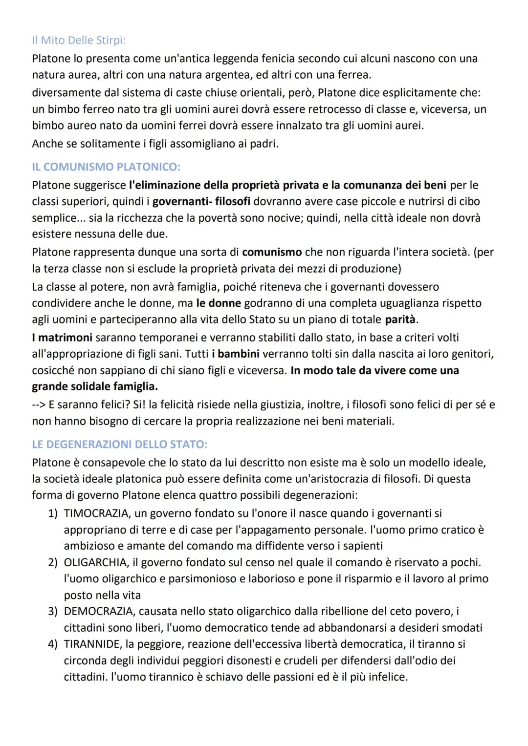 LA TEORIA DELLE IDEE:
Platone da molta importanza al metodo socratico delle definizioni, interpretandolo come il
primo passo verso un sapere