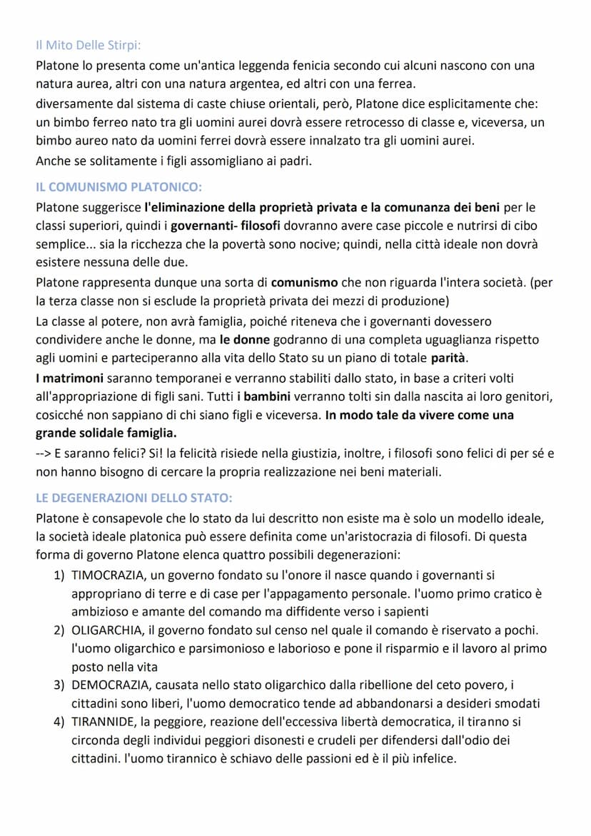 LA TEORIA DELLE IDEE:
Platone da molta importanza al metodo socratico delle definizioni, interpretandolo come il
primo passo verso un sapere