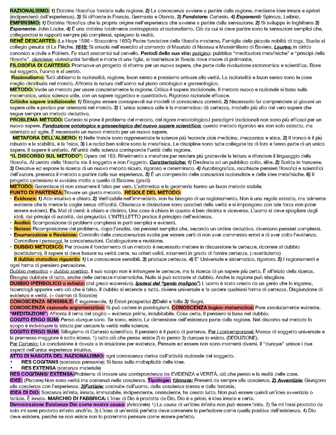 FILOSOFIA: Il Razionalismo di Cartesio e le Idee di Pascal