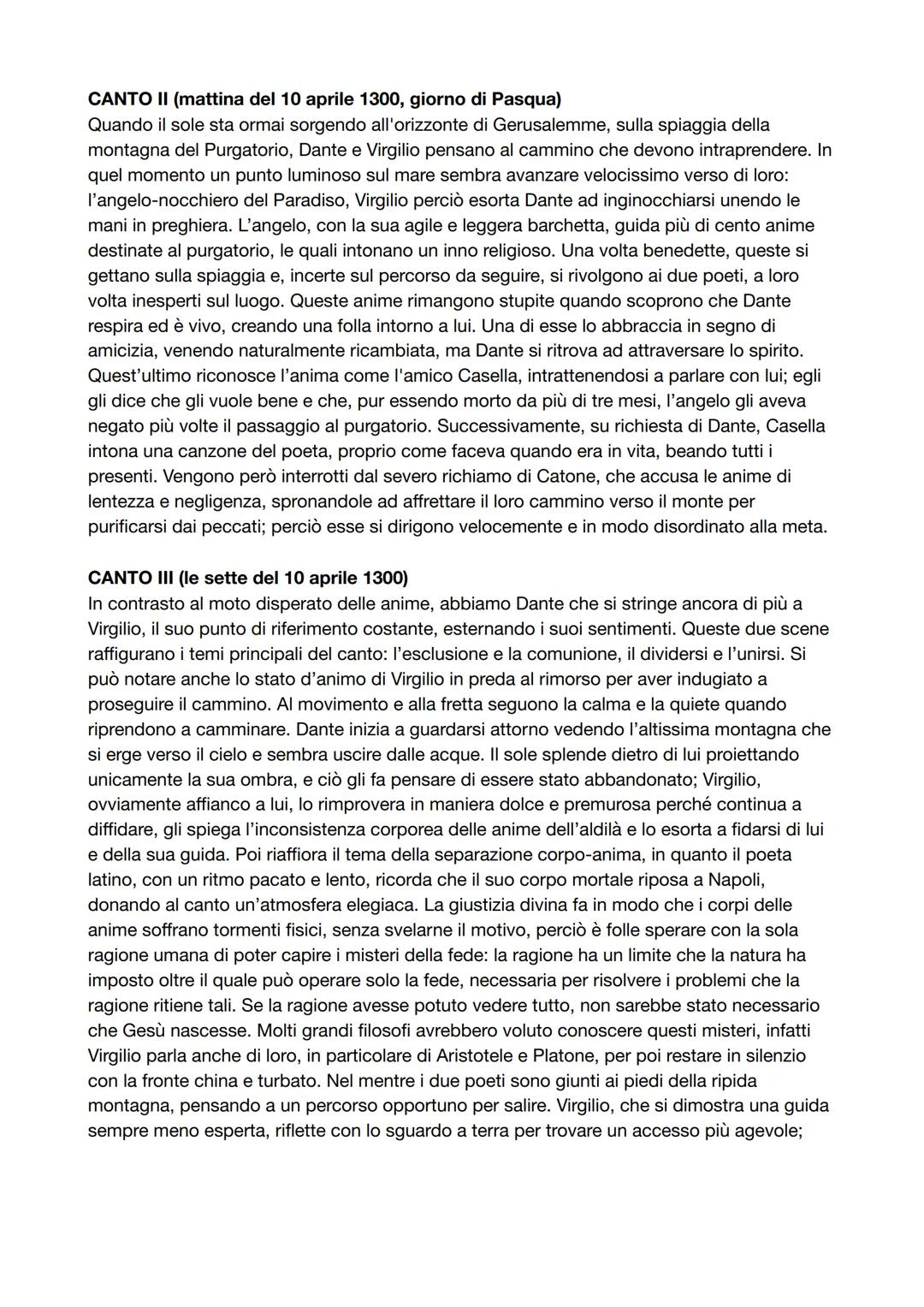 IL PURGATORIO
Il purgatorio dantesco è un'invenzione medievale nata dopo la caduta di Lucifero. È inteso
come regno temporalmente limitato e