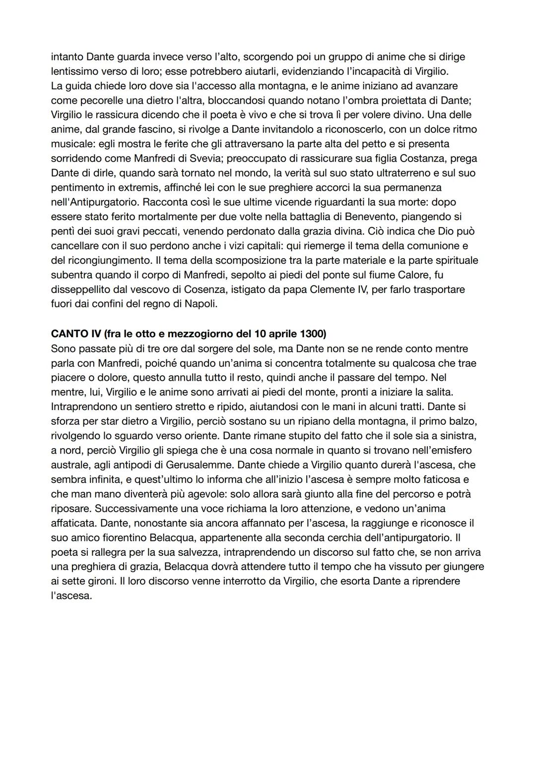 IL PURGATORIO
Il purgatorio dantesco è un'invenzione medievale nata dopo la caduta di Lucifero. È inteso
come regno temporalmente limitato e