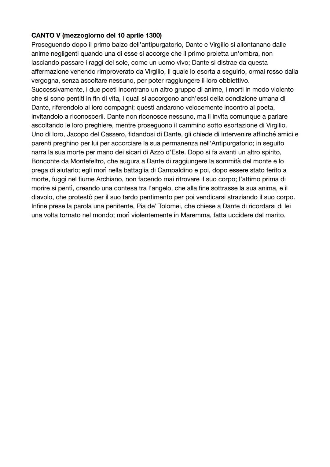 IL PURGATORIO
Il purgatorio dantesco è un'invenzione medievale nata dopo la caduta di Lucifero. È inteso
come regno temporalmente limitato e