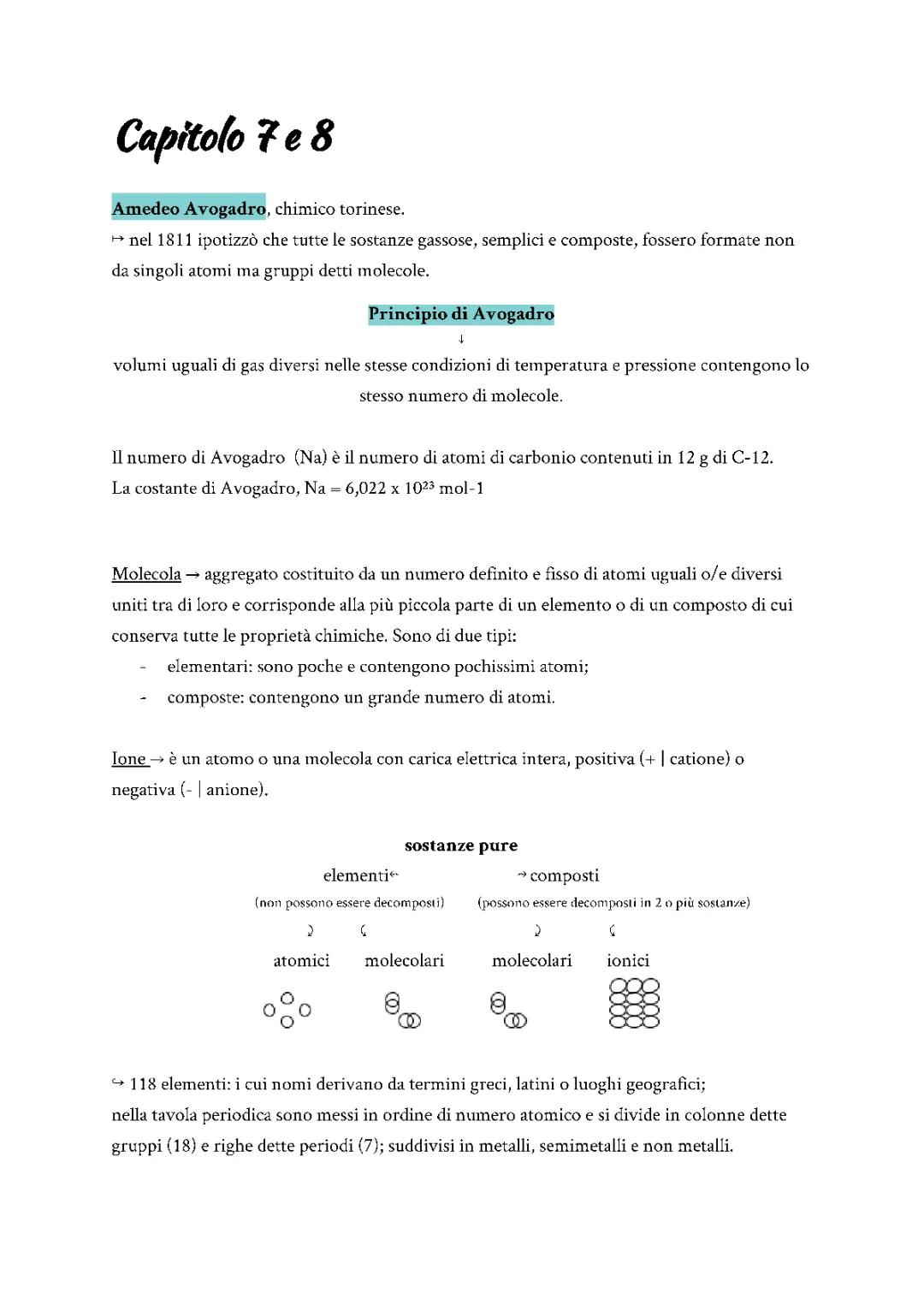 Tutto sull'importante Principio di Avogadro