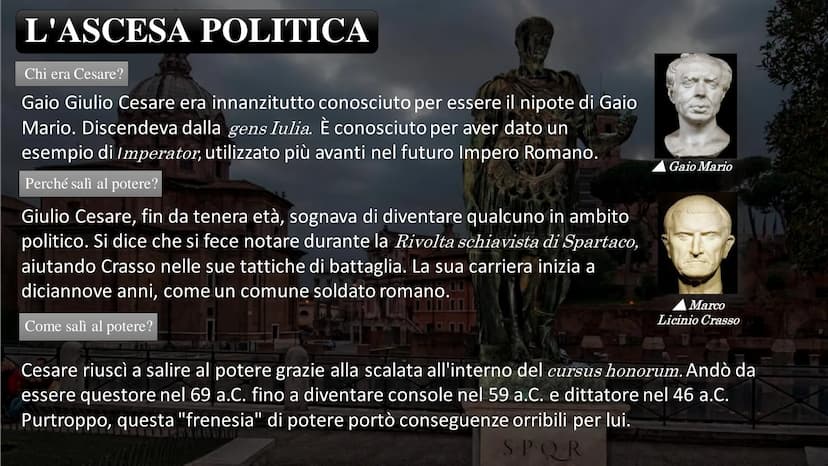 
<h2 id="introduzione">Introduzione</h2>
<p>Caivs Ivlius Caesar, noto come Giulio Cesare, è stato un personaggio di grande rilievo nella sto