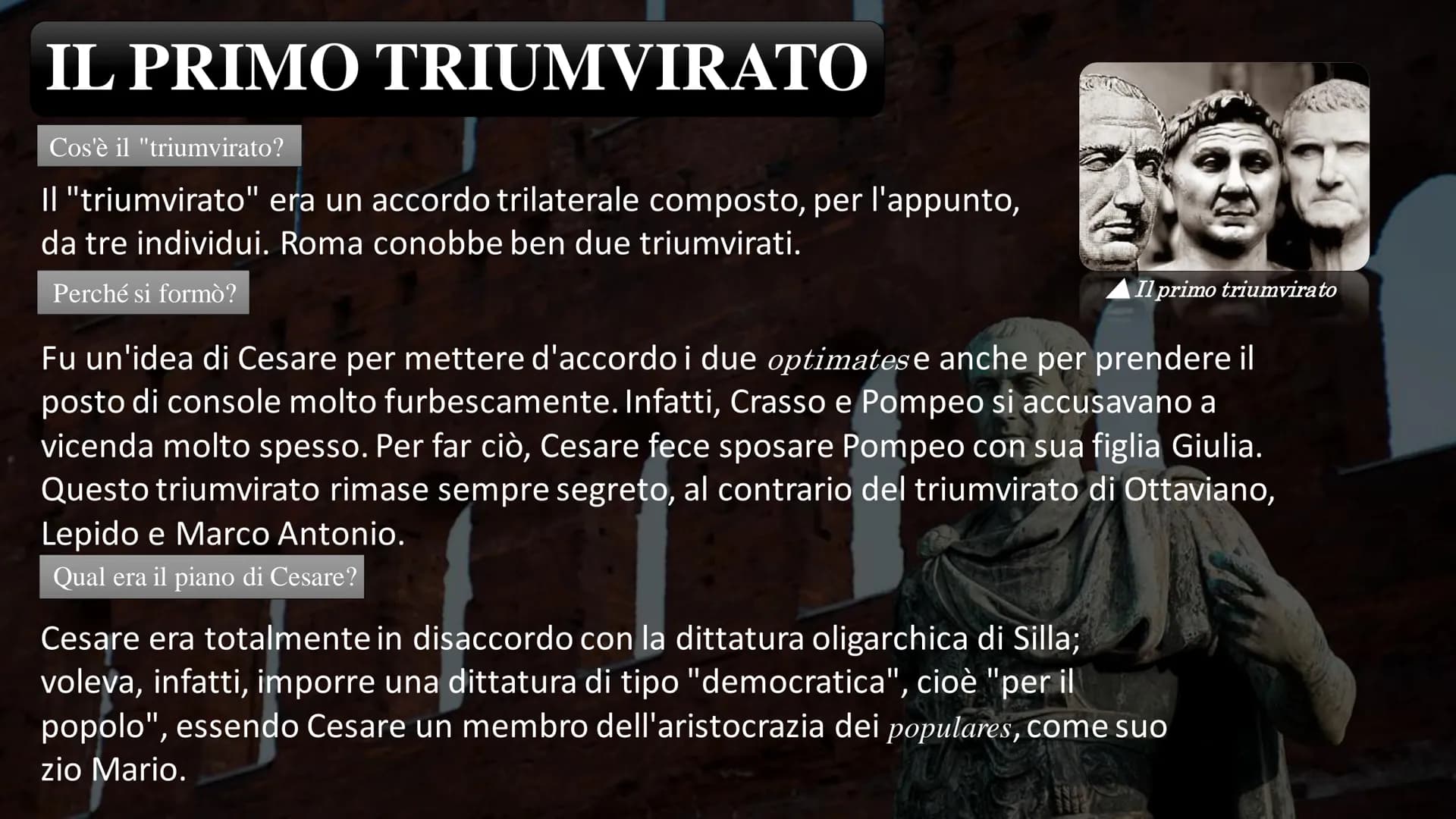 
<h2 id="introduzione">Introduzione</h2>
<p>Caivs Ivlius Caesar, noto come Giulio Cesare, è stato un personaggio di grande rilievo nella sto