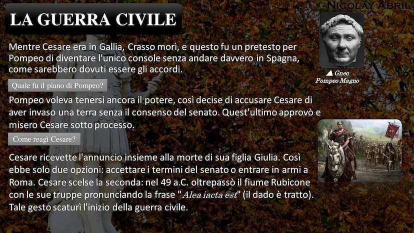 
<h2 id="introduzione">Introduzione</h2>
<p>Caivs Ivlius Caesar, noto come Giulio Cesare, è stato un personaggio di grande rilievo nella sto