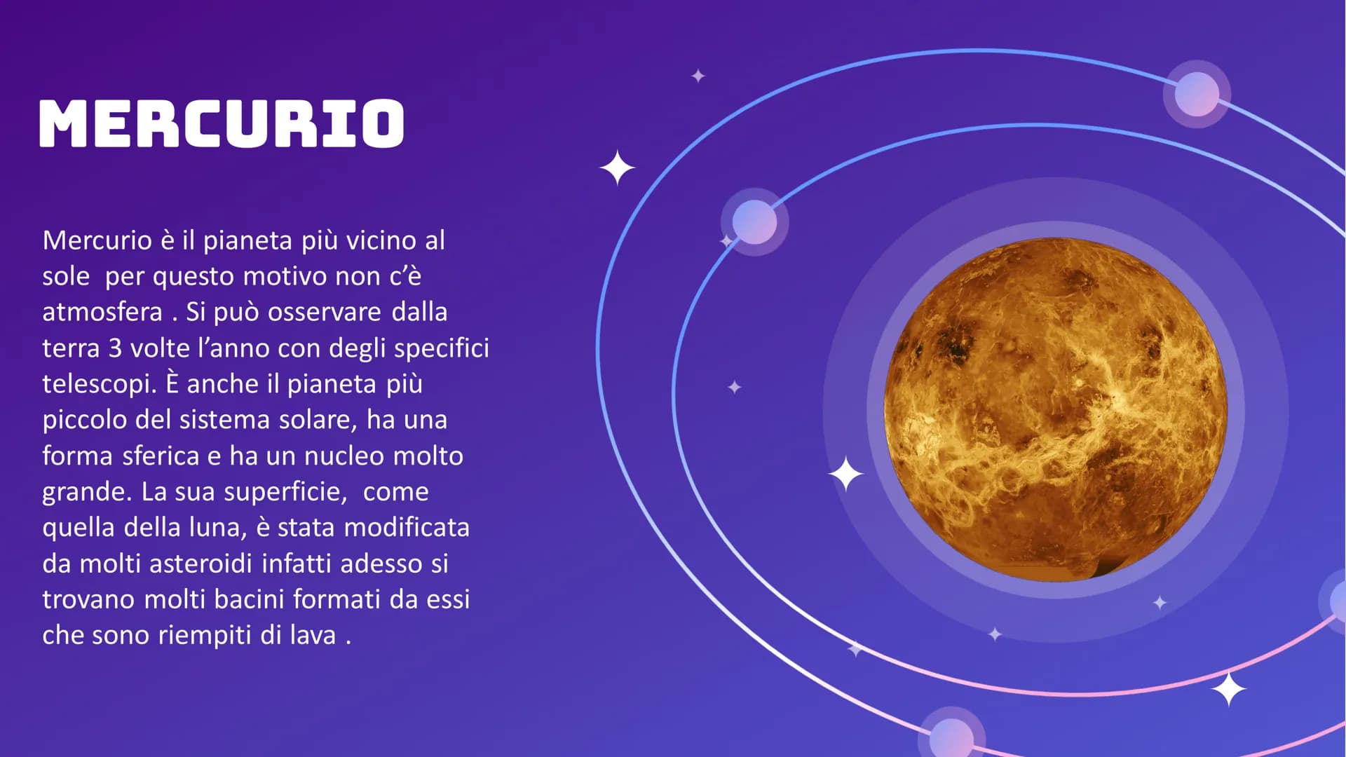 IL SISTEMA SOLARE CHE COS'È?
Il sistema solare è un insieme di pianeti
che orbitano attorno a una stella
principale: IL SOLE.
Si è formato 4