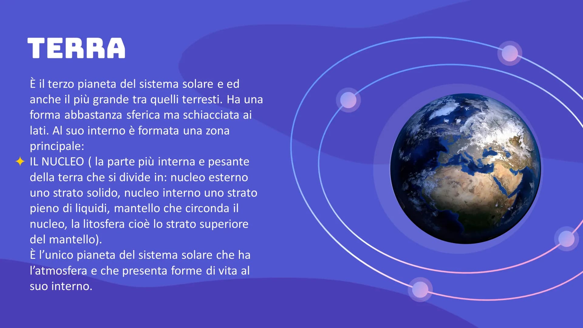 IL SISTEMA SOLARE CHE COS'È?
Il sistema solare è un insieme di pianeti
che orbitano attorno a una stella
principale: IL SOLE.
Si è formato 4