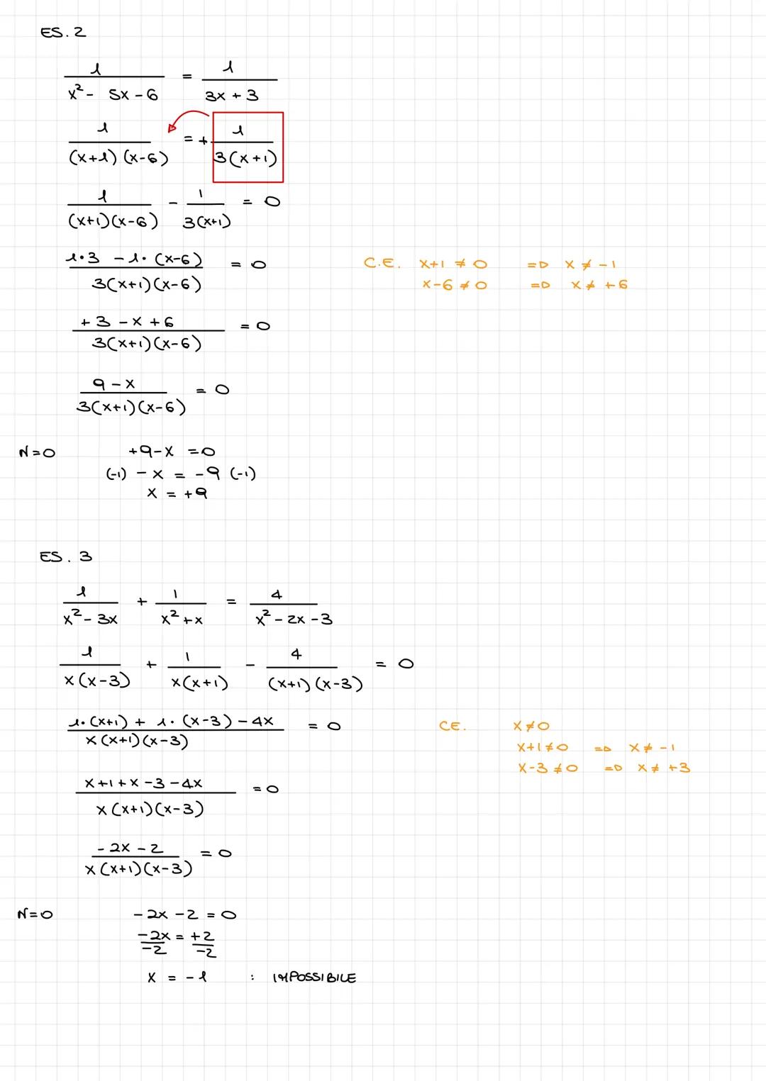 COSA DOBBIAMO SAPER FARE?
O
C.E (CONDIZIONI DI ESISTENZA =O DENOMINATORE #0)
SCOMPOSIZIONI IN FATTORI
(UEDI SCHEDA)
ESEMPLO
1 SCOMPONGO IN F