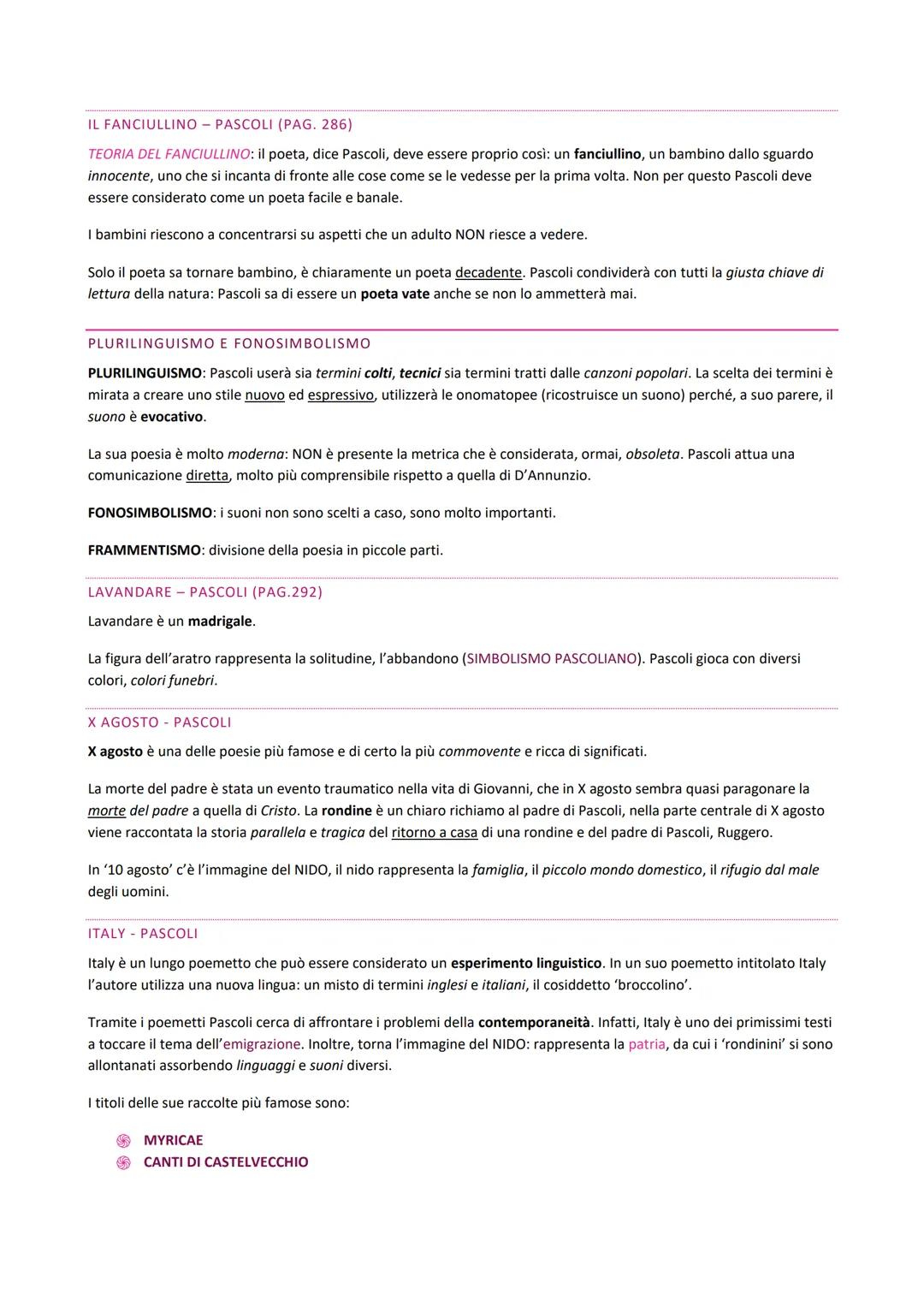 1. DECADENTISMO
BAUDELAIRE E DECADENTISMO
Il decadentismo è una sensazione: languore.
Decadente: deriva da un sonetto intitolato 'LANGUORE' 