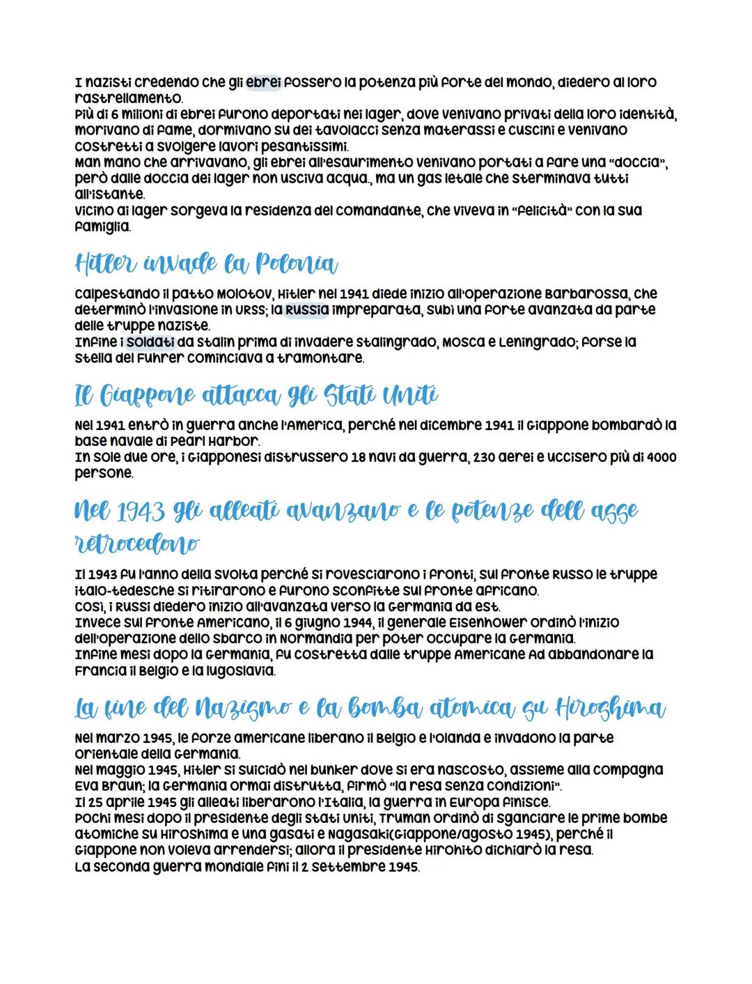 # la seconda guerra mondiale

## Quando inizia

Hitler invade la polonia scatenando la guerra.

Il 1° settembre del 1939, Hitler invase con 