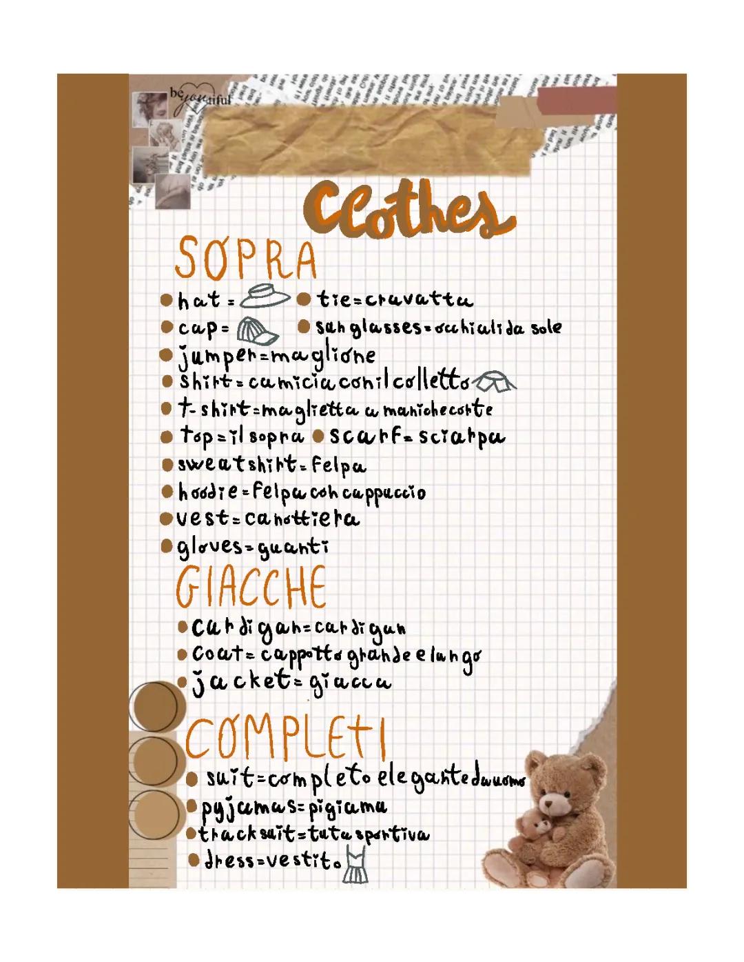 Abbigliamento in Inglese: Impara con Esempi e Immagini