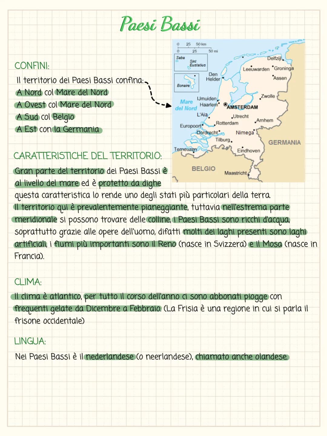 Paesi Bassi
CONFINI:
Il territorio dei Paesi Bassi confina:
A Nord col Mare del Nord
A Ovest col Mare del Nord
A Sud col Belgio
A Est con la