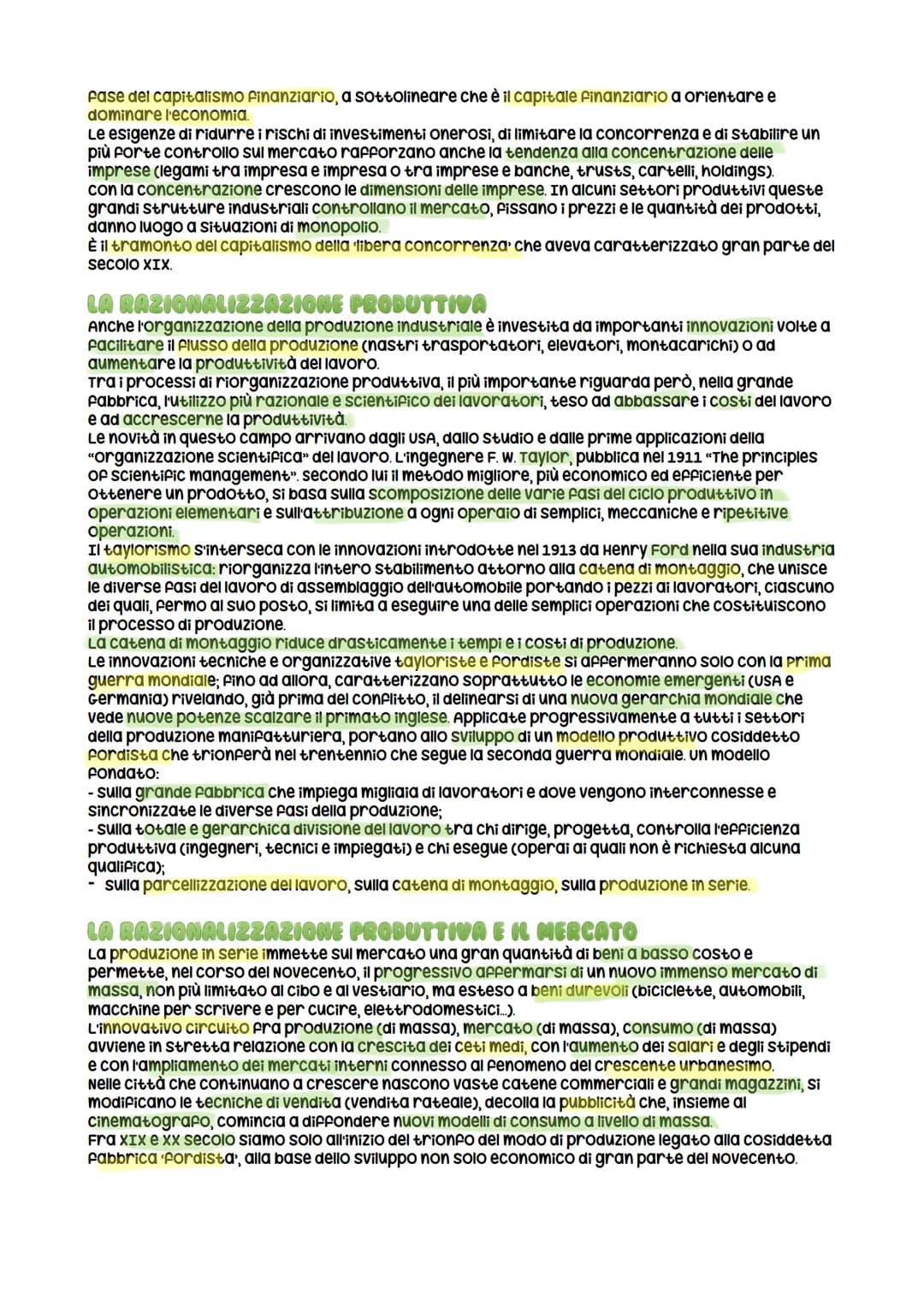 La seconda rivoluzione industriale: punti principali, schema e riassunto