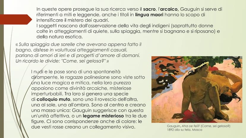 Paul Gauguin
Parigi 1848- Polinesia 1903
Gauguin dopo la nascita a Parigi trascorre l'infanzia in Perù.
Tornato in Francia, si stabilisce nu