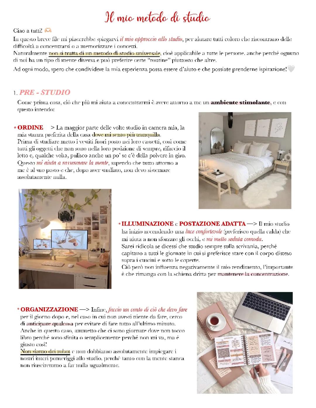 Il Mio Metodo di Studio: Consigli Pratici e Utili