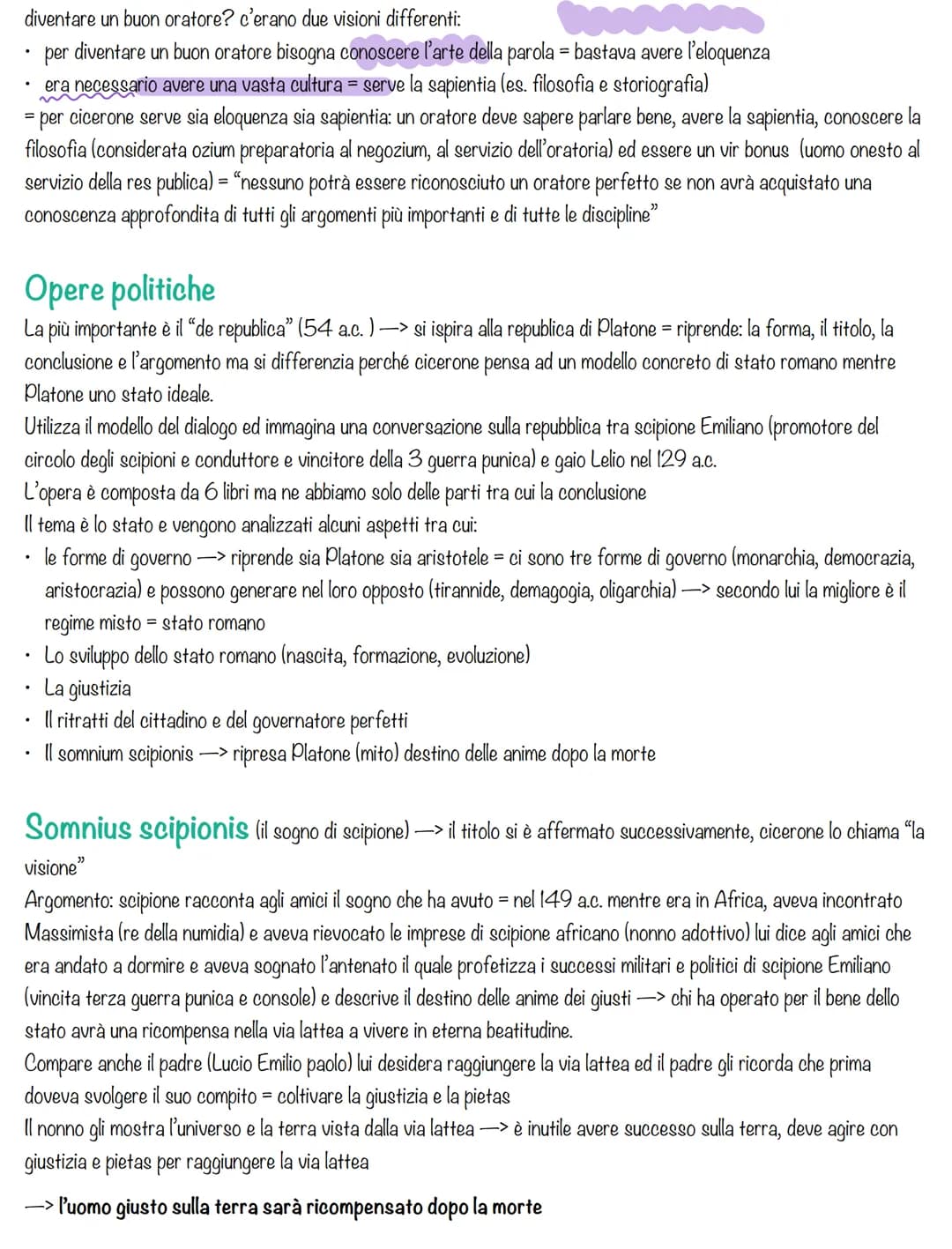 Cicerone è uno dei personaggi più importanti della storia e della letteratura, per primo si occupa della diffusione della
filosofia a Roma, 