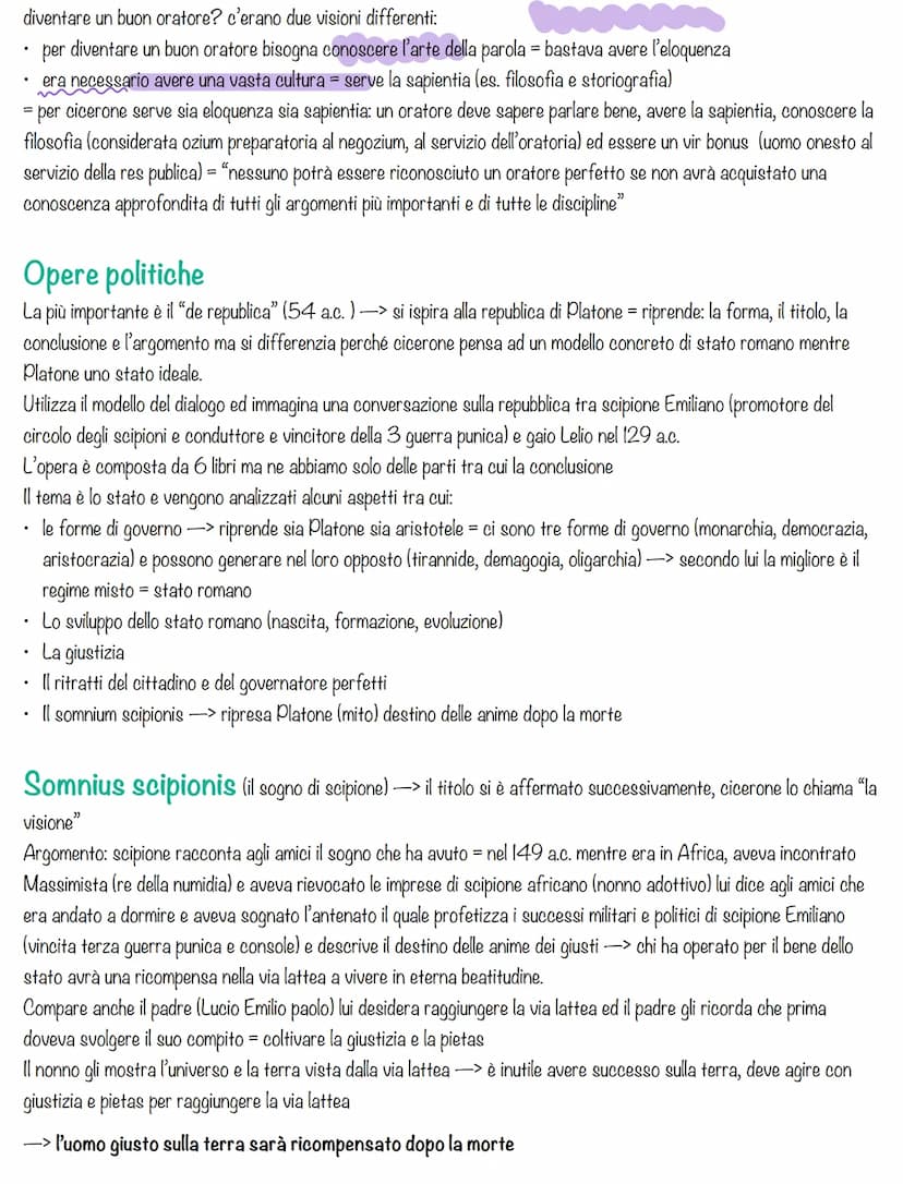 Cicerone è uno dei personaggi più importanti della storia e della letteratura, per primo si occupa della diffusione della
filosofia a Roma, 