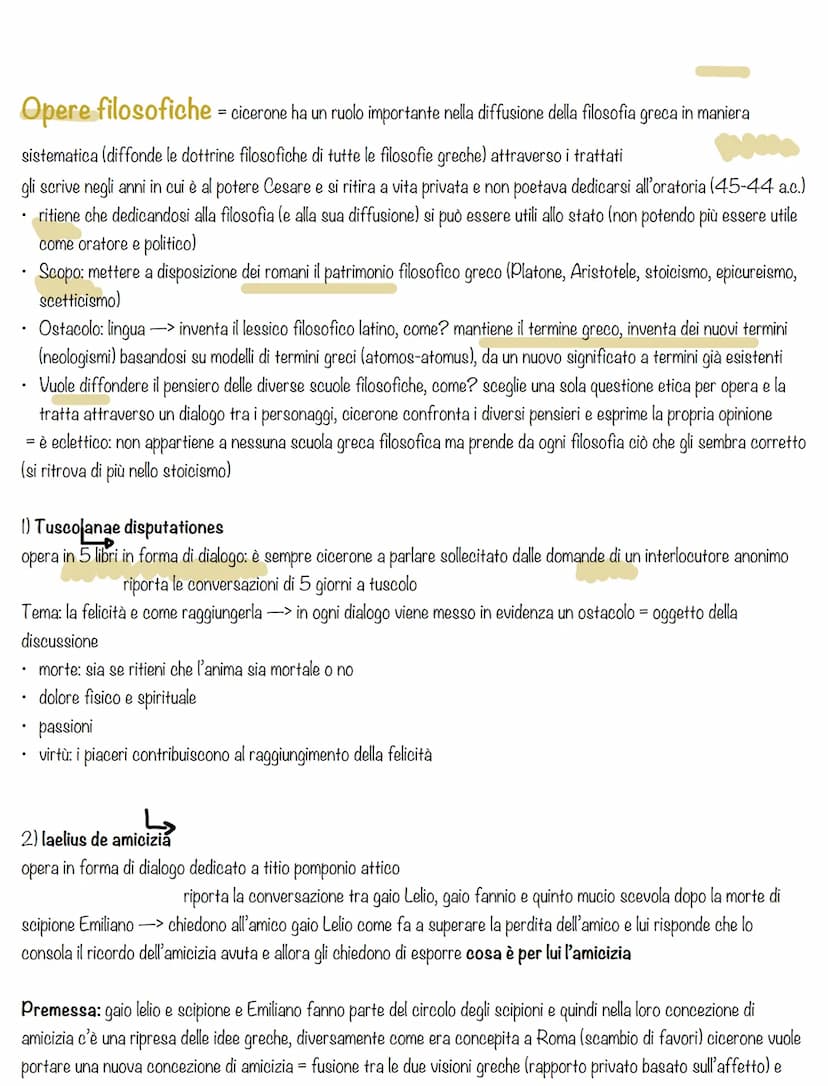 Cicerone è uno dei personaggi più importanti della storia e della letteratura, per primo si occupa della diffusione della
filosofia a Roma, 