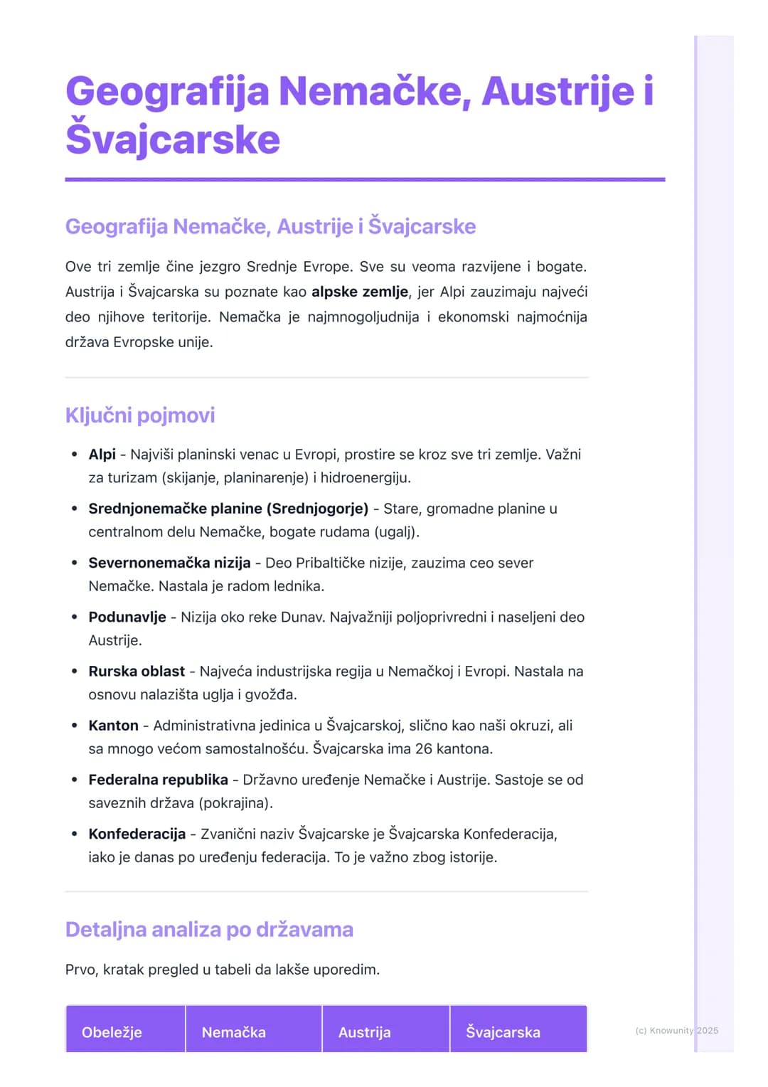 # Geografija Nemačke, Austrije i
Švajcarske

Geografija Nemačke, Austrije i Švajcarske

Ove tri zemlje čine jezgro Srednje Evrope. Sve su ve