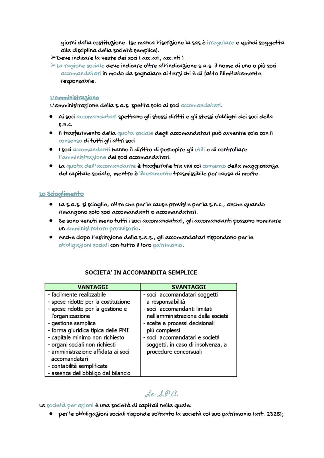 Le Società
L'impresa può essere esercitata da:
● Una sola persona: impresa individuale
Diverse persone: impresa collettiva/società
-> La soc