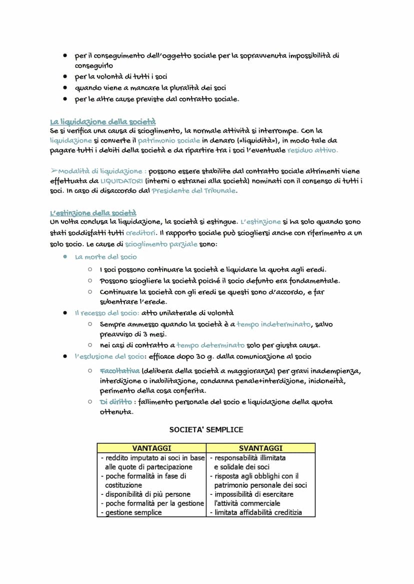 Le Società
L'impresa può essere esercitata da:
● Una sola persona: impresa individuale
Diverse persone: impresa collettiva/società
-> La soc