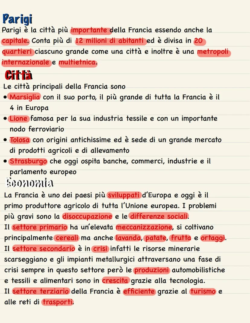 Francia
Confini
La Francia ha una superficie a forma di esagono.
Confina con l'oceano Atlantico, con il mar Mediterraneo, Italia,
Svizzera, 