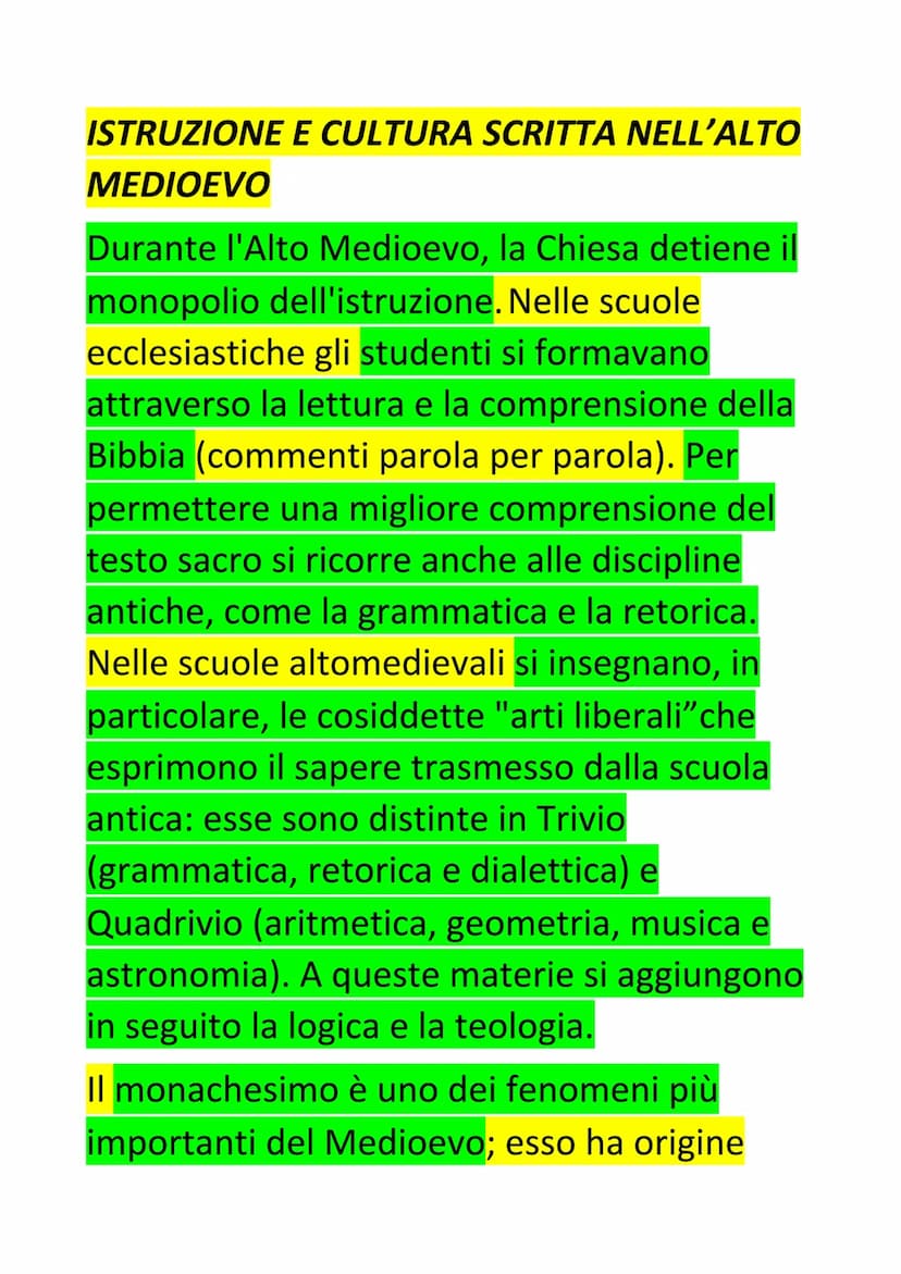 ALTO E BASSO MEDIOEVO
L'eta medievale si protrae per circa mille
anni.è un'epoca fortemente diversificata al
suo interno a seconda dei perio
