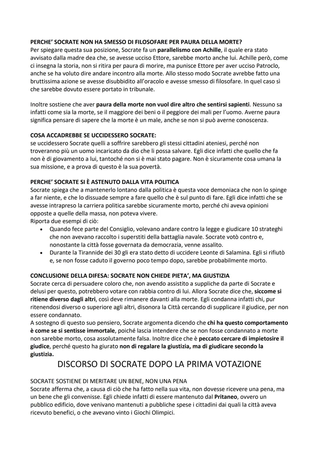 APOLOGIA DI SOCRATE
L'Apologia di Socrate è un'opera scritta da Platone, che narra della difesa di Socrate durante il
processo che lo si con