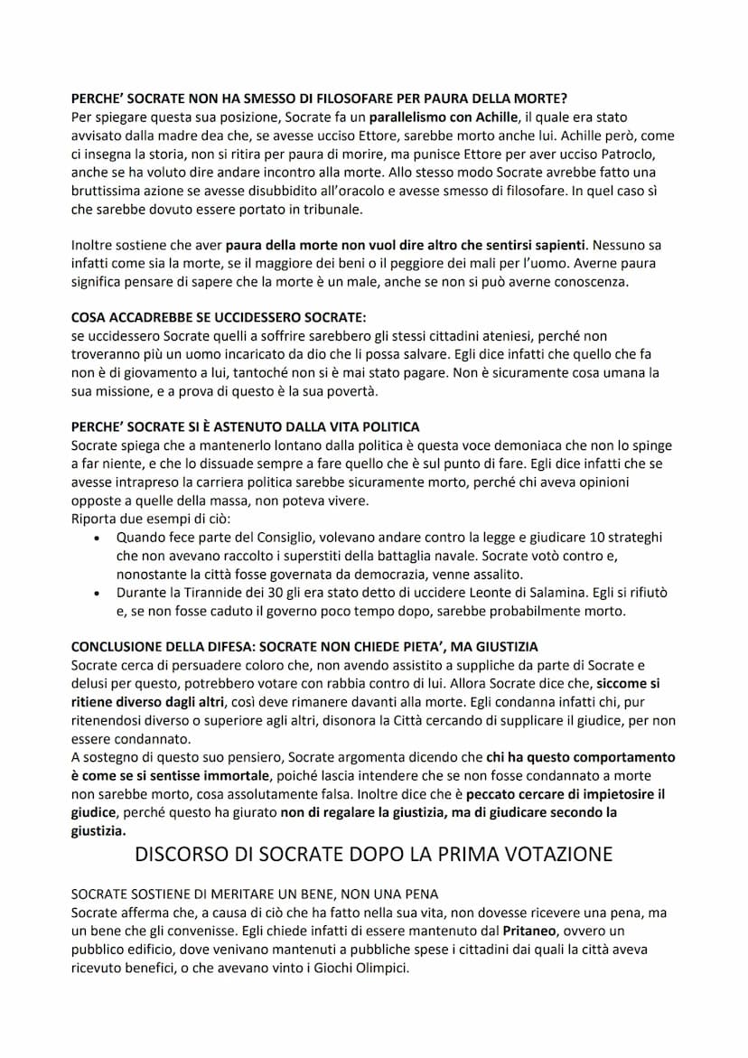 APOLOGIA DI SOCRATE
L'Apologia di Socrate è un'opera scritta da Platone, che narra della difesa di Socrate durante il
processo che lo si con